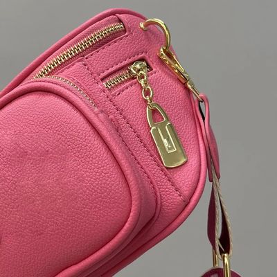 Saco de cintura de couro vintage de punho único para bolsas de mão de ombro de câmera feminina