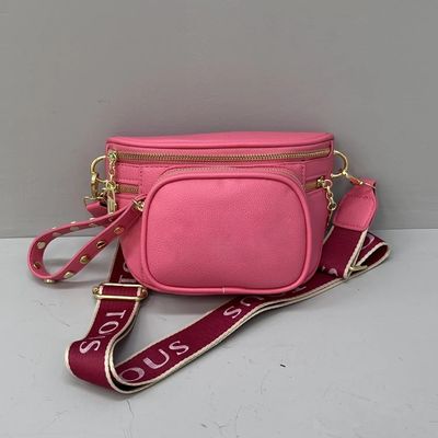 Saco de cintura de couro vintage de punho único para bolsas de mão de ombro de câmera feminina