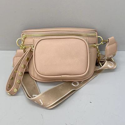 Saco de cintura de couro vintage de punho único para bolsas de mão de ombro de câmera feminina