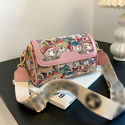 Bolsa de mão de corpo cruzado revestida de poliéster para mulheres