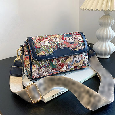 Bolsa de mão de corpo cruzado revestida de poliéster para mulheres