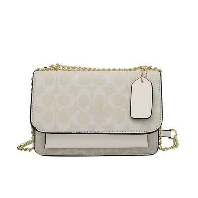 Saco de ombro feminino elegante de tamanho médio Saco de mão de tela de corpo cruzado de grande capacidade