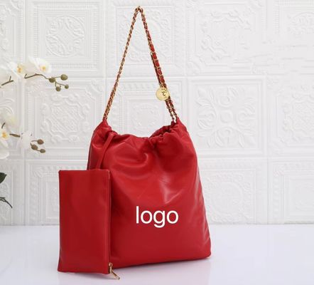 5 cores Bolsas de mão de cadeia de metal grande para mulheres