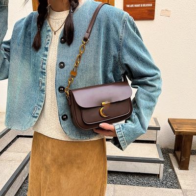 Saco de câmera de moda Saco de ombro de couro PU de design requintado para estilo vintage