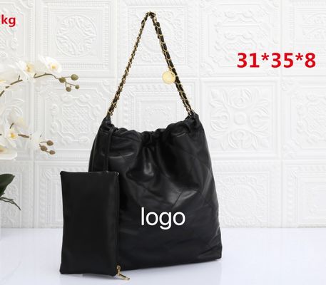5 cores Bolsas de mão de cadeia de metal grande para mulheres