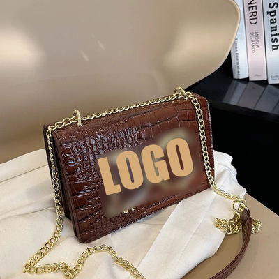 Bolsas de mensageiros femininas elegantes de 2022 com fechamento de botão e decoração de contas em 7 cores elegantes