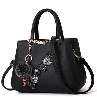 Impotentes elegantes bolsas chinesas tradicionais de vasos de flores bolsas de couro para mulheres