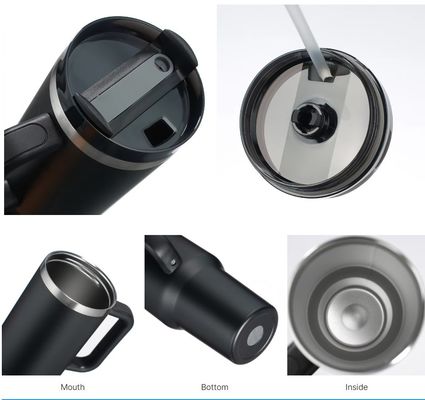 Bebidas quentes e frias Taça resistente a derrames de aço inoxidável