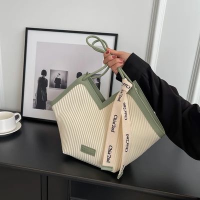 Bolsas de Tote Estilizadas Para Estudantes Com Material de revestimento de caxemira E Decoração de fechadura
