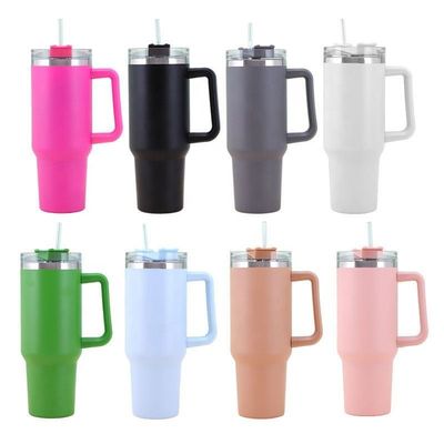 Taças de viagem 40oz Dupla parede isolado Flasca de aço inoxidável para bebidas quentes e frias