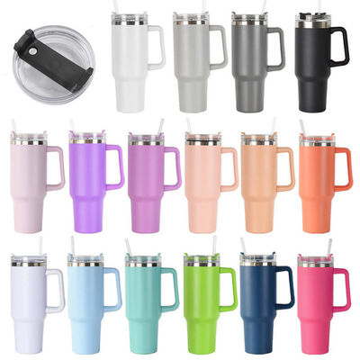 Taças de viagem 40oz Dupla parede isolado Flasca de aço inoxidável para bebidas quentes e frias