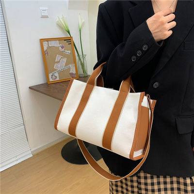 Materiais principais PU GHJ-31 Bolsas para mulheres com detecção de movimento e design listrado
