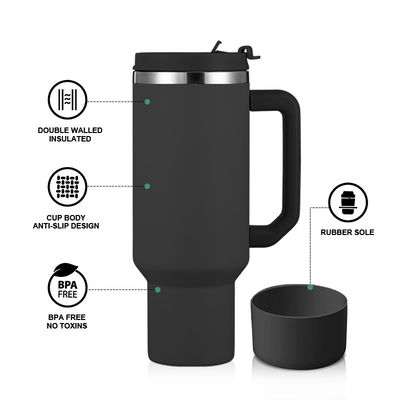 Garrafa de água de aço inoxidável, barril de café isolado, MUGS para água de café, chá e cerveja