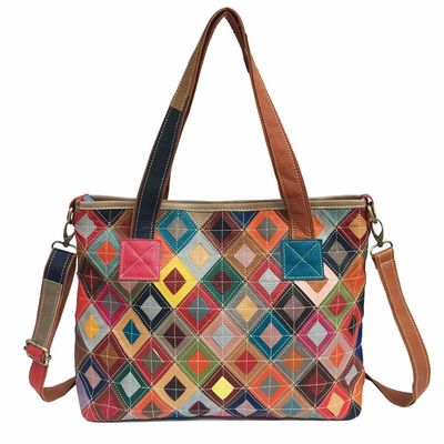 Bolsas personalizadas para mulheres Bolsas Tote Bolsas de couro vintage de design para estilo boêmio