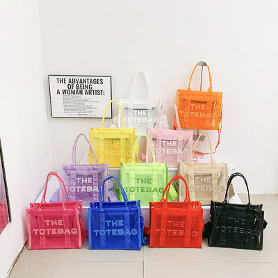 Elegante todas as estações PVC transparente transparente Designer Grande capacidade Crossbody Tote Bag
