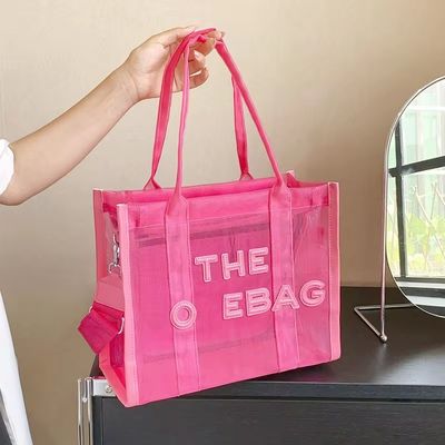 Elegante todas as estações PVC transparente transparente Designer Grande capacidade Crossbody Tote Bag