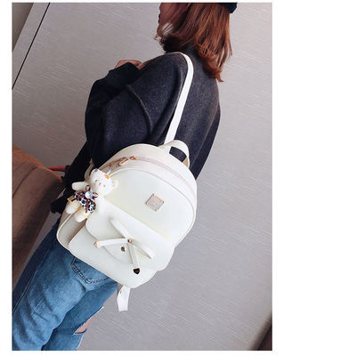 3 Peças Set Mochila Redonda de Arco Mochila de Ombro Mochila Crossbody para estilo feminino
