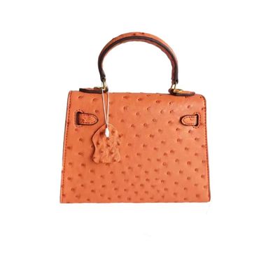 Cores personalizadas 22cm Mini Avestruz Kellyyy End Large Shoulder Bag para Mulheres Ladies Handbag