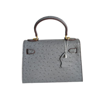 Cores personalizadas 22cm Mini Avestruz Kellyyy End Large Shoulder Bag para Mulheres Ladies Handbag