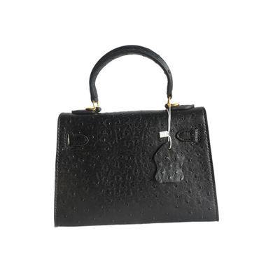 Cores personalizadas 22cm Mini Avestruz Kellyyy End Large Shoulder Bag para Mulheres Ladies Handbag