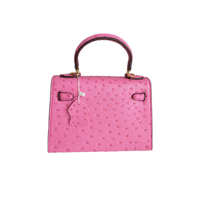Cores personalizadas 22cm Mini Avestruz Kellyyy End Large Shoulder Bag para Mulheres Ladies Handbag