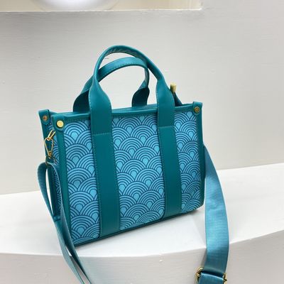 Saco de Mulheres Vintage Kurt Canvas Tote Saco de Mão com Faixa Larga e fechadura