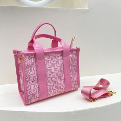 Saco de Mulheres Vintage Kurt Canvas Tote Saco de Mão com Faixa Larga e fechadura