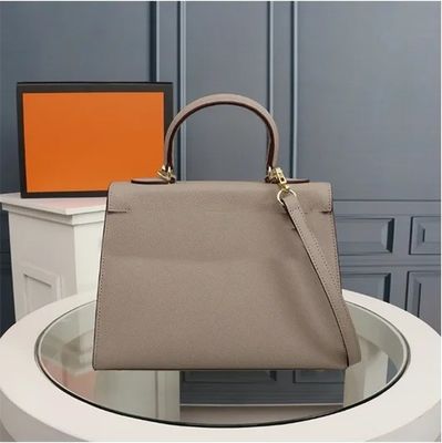 Saco de ombro de couro de impressão de palma com fechadura de fechadura de design europeu-americano para moda feminina