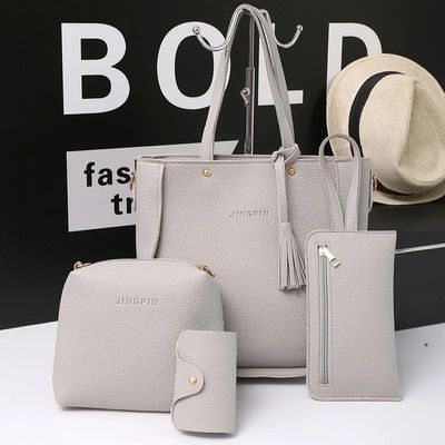 Saco de corpo cruzado de couro PU Unisex com grande capacidade e padrão de lichi