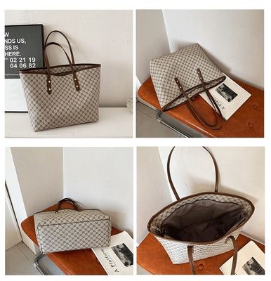 Logotipo personalizado aceito Bolsa de mão de luxo impressa Mulheres Bolsa de ombro PU Bolsa de toque feminina LDTC-RTS88