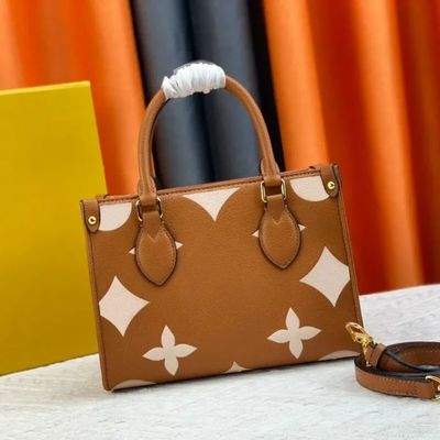 Saco de mão feminino com fechamento com couro genuíno e design de couro duro e robusto