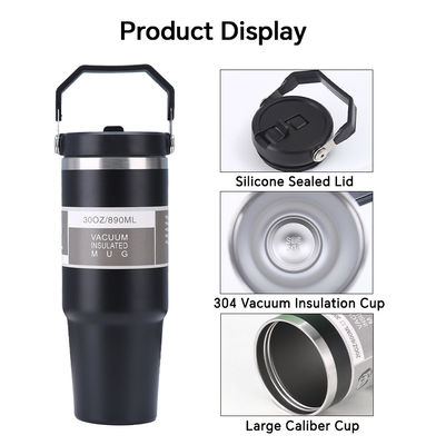Copo de café de garrafa de café com manobra e tampa 20oz 30oz
