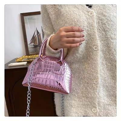 Highlight Sequins Couro Tendência Bolsas Pequenas Moda Mulher Bolsa para ocasiões especiais