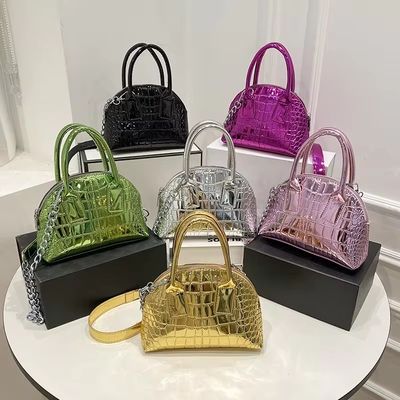 Highlight Sequins Couro Tendência Bolsas Pequenas Moda Mulher Bolsa para ocasiões especiais