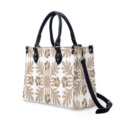Todas as estações preto e branco polinésia luxo feminino bolsa de ombro material principal PVC