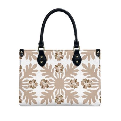 Todas as estações preto e branco polinésia luxo feminino bolsa de ombro material principal PVC
