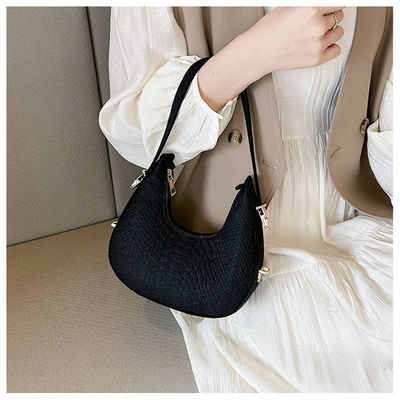 Material principal Felt 2023 Alligator-Pattern PU Leather Crossbody Hobo Bag para Mulheres
