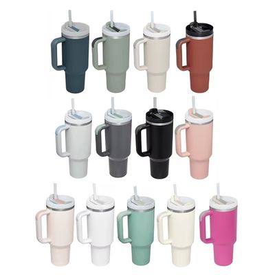 2.0 Beauchy Custom 40oz de aço inoxidável Vacuum isolado caneca de viagem com palha com tampa