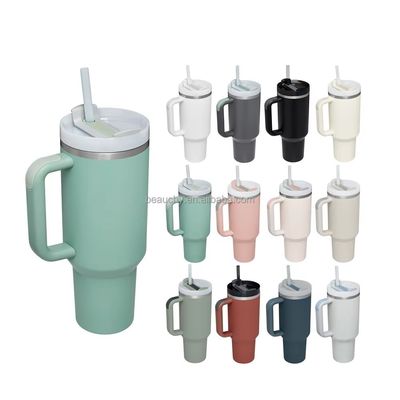 2.0 Beauchy Custom 40oz de aço inoxidável Vacuum isolado caneca de viagem com palha com tampa