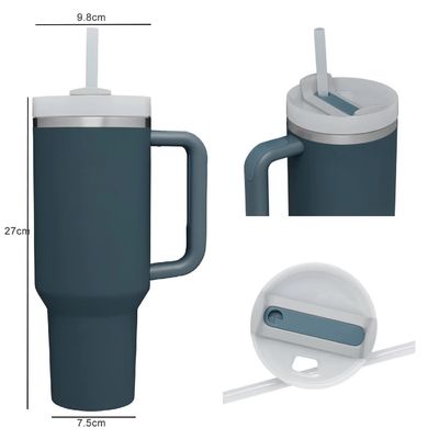 2.0 Beauchy Custom 40oz de aço inoxidável Vacuum isolado caneca de viagem com palha com tampa