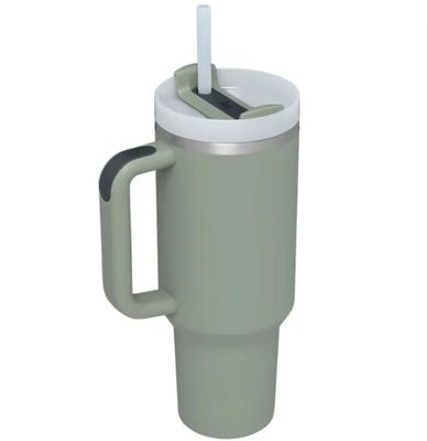 2.0 Beauchy Custom 40oz de aço inoxidável Vacuum isolado caneca de viagem com palha com tampa
