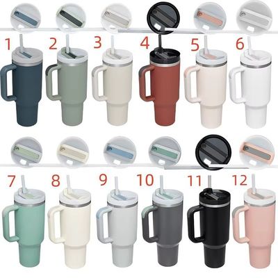 2.0 Beauchy Custom 40oz de aço inoxidável Vacuum isolado caneca de viagem com palha com tampa