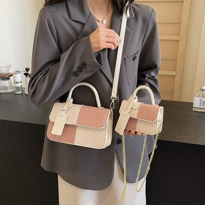 Saco de pele de PU sofisticado para mulheres resistente à água e com fecho