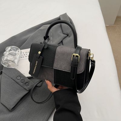 Saco de pele de PU sofisticado para mulheres resistente à água e com fecho