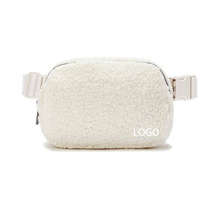 Luxo Plush Crossbody Fanny Pack Bolsas de moda Bolsa de mão Tipo de carta padrão