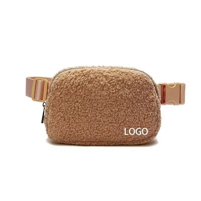 Luxo Plush Crossbody Fanny Pack Bolsas de moda Bolsa de mão Tipo de carta padrão