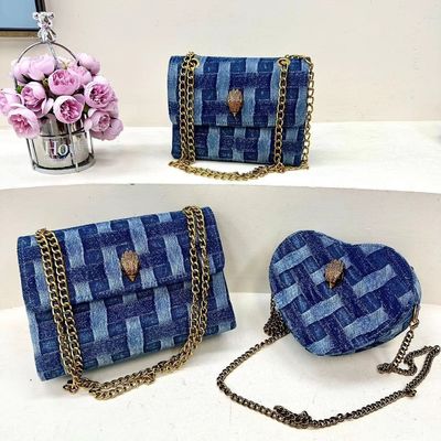 Tela de tela quadrada bolsas de mão Crossbody Designer cabeça de águia mensageiro para moda