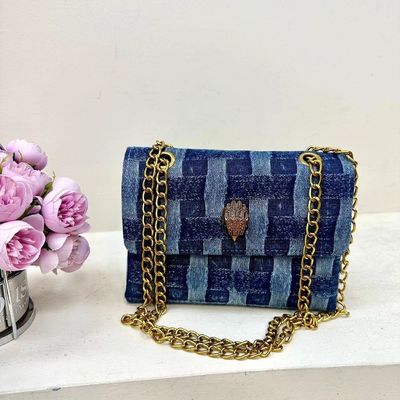 Tela de tela quadrada bolsas de mão Crossbody Designer cabeça de águia mensageiro para moda
