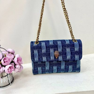 Tela de tela quadrada bolsas de mão Crossbody Designer cabeça de águia mensageiro para moda