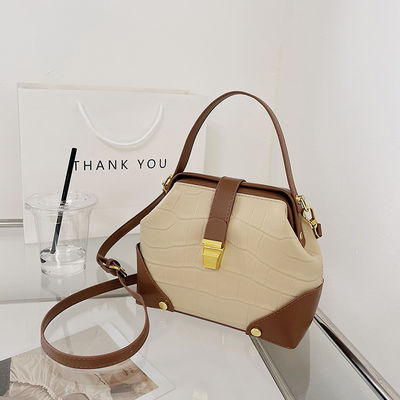 GHJ-26 Fashion PU Single Handbags With Lock For Women's Shoulder Tote Bag Padrão de doces